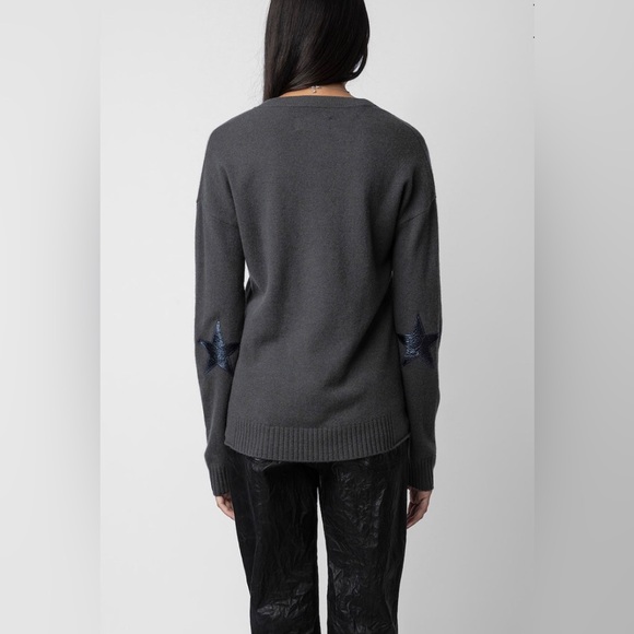 Zadig and Voltaire 100% Cashmere Vivi Patch Sweater Size XS - Picture 3 of 12